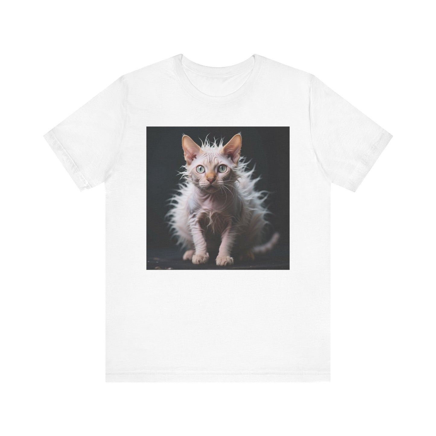 Cat Scared to Death T-Shirt - Unisex Jersey Short Sleeve Tee - Funny Startled Cat Graphic Shirt