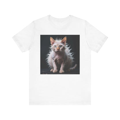 Cat Scared to Death T-Shirt - Unisex Jersey Short Sleeve Tee - Funny Startled Cat Graphic Shirt