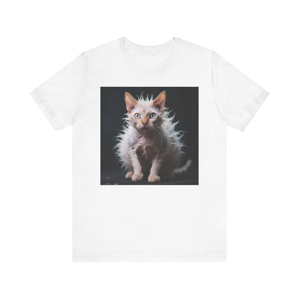 Cat Scared to Death T-Shirt - Unisex Jersey Short Sleeve Tee - Funny Startled Cat Graphic Shirt