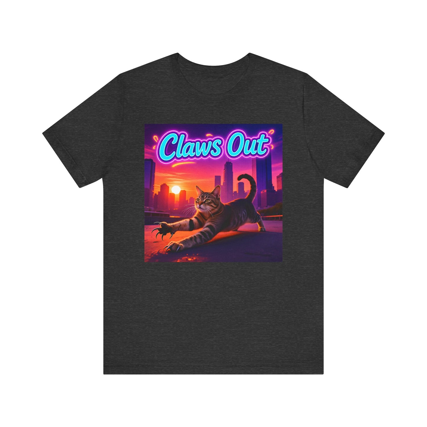 Cat Claws Out T-Shirt - Unisex Jersey Short Sleeve Tee - Playful Cat Graphic Shirt