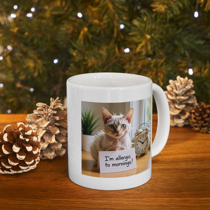 I'm allergic to mornings Ceramic Mug - 11oz & 15oz | Custom Design Coffee Mug