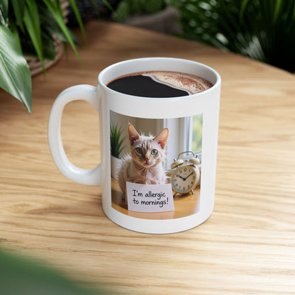 I'm allergic to mornings Ceramic Mug - 11oz & 15oz | Custom Design Coffee Mug