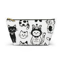 Makeup with Cat-itude Accessory Pouch – T-Bottom Zipper Bag for Cosmetics & More