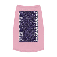 Purple Sequined Peeking Cats Pet Tank Top – Custom Pet Fashion with 100% Cotton & EasyTear™ Label