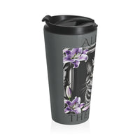 All Hail The Queen Royal Cat Pose Stainless Steel Travel Mug – Luxurious Design for Coffee & Tea Lovers