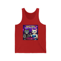 Two Cats Flirting with Each Other Unisex Jersey Tank – Playful Design for Everyday Wear