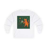 Cat vs Tree Unisex Ultra Cotton Long Sleeve Tee – Whimsical Design for Everyday Wear
