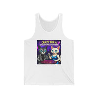 Two Cats Flirting with Each Other Unisex Jersey Tank – Playful Design for Everyday Wear