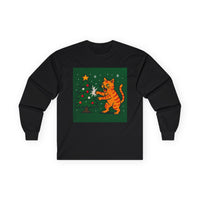 Cat vs Tree Unisex Ultra Cotton Long Sleeve Tee – Whimsical Design for Everyday Wear
