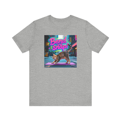 Bend and Snap Yoga Cat T-Shirt - Unisex Jersey Short Sleeve Tee - Whimsical Feline Yoga Graphic Shirt