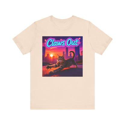 Cat Claws Out T-Shirt - Unisex Jersey Short Sleeve Tee - Playful Cat Graphic Shirt