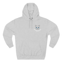 Trust No One Cat on the Edge Three-Panel Fleece Hoodie – Cozy & Stylish for Cold Days