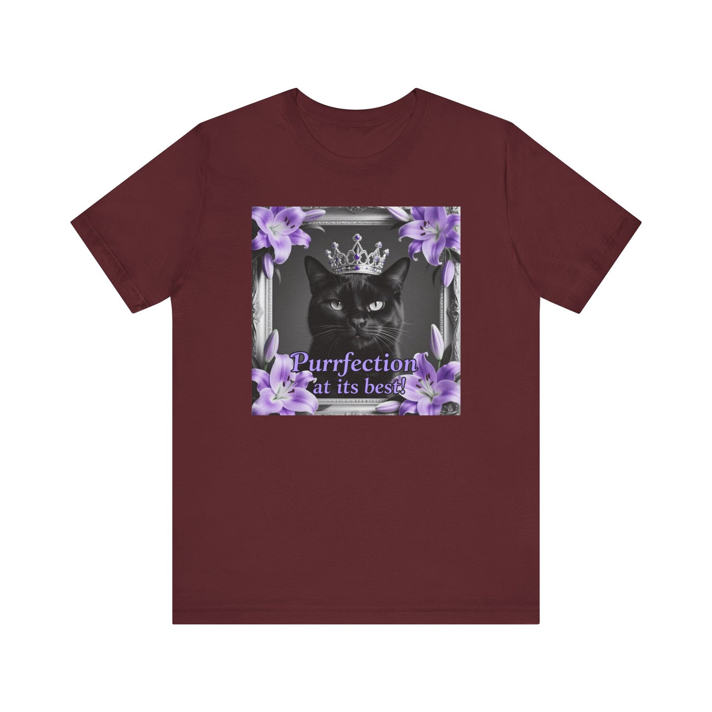 Purrfection at its best T-Shirt - Unisex Jersey Short Sleeve Tee - Royal Feline Graphic Shirt