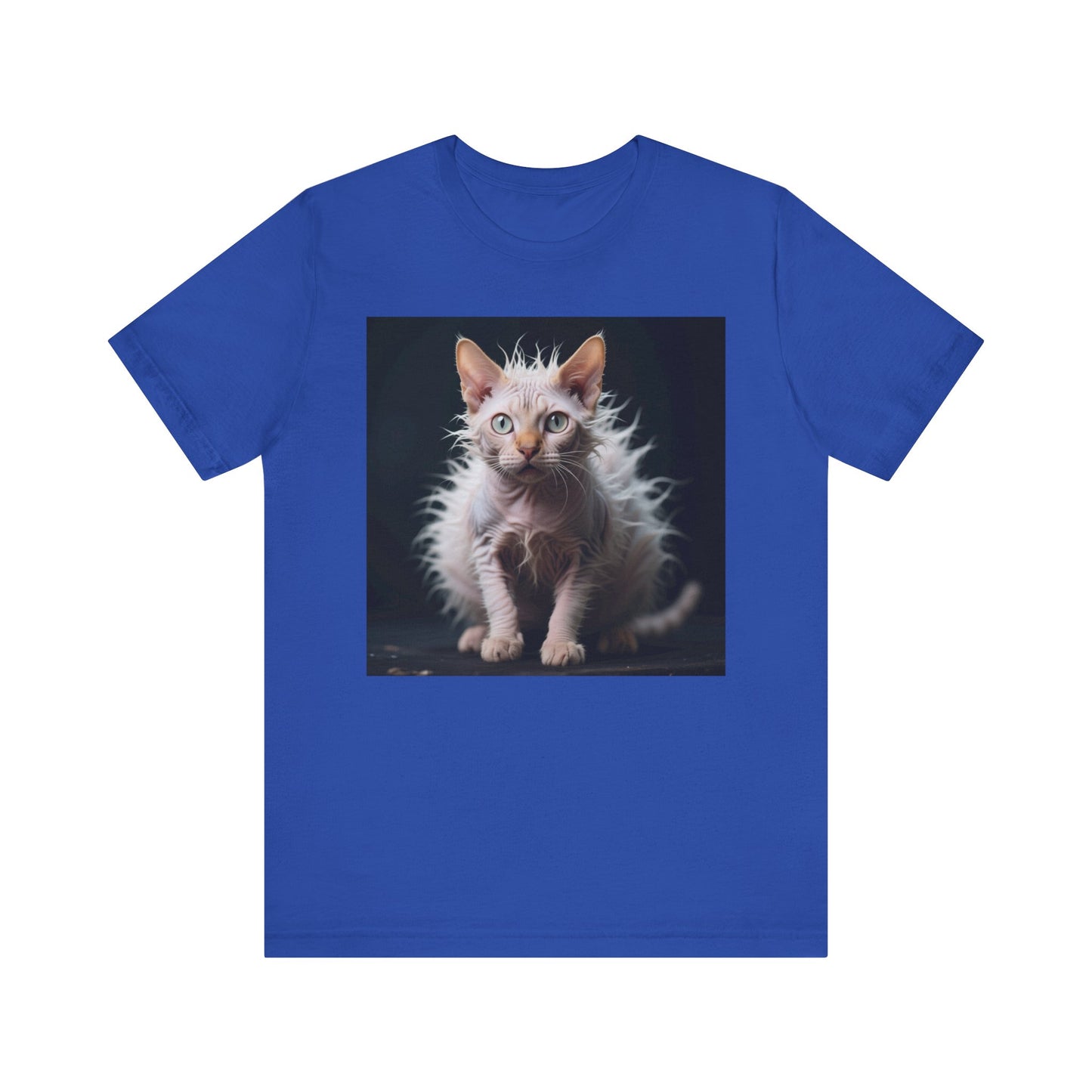 Cat Scared to Death T-Shirt - Unisex Jersey Short Sleeve Tee - Funny Startled Cat Graphic Shirt