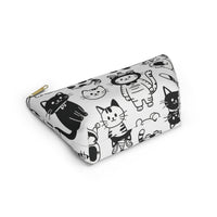 Makeup with Cat-itude Accessory Pouch – T-Bottom Zipper Bag for Cosmetics & More