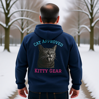 Black Cat Lick Approved Hoodie – Cozy Three-Panel Fleece for Warm & Cozy Wear
