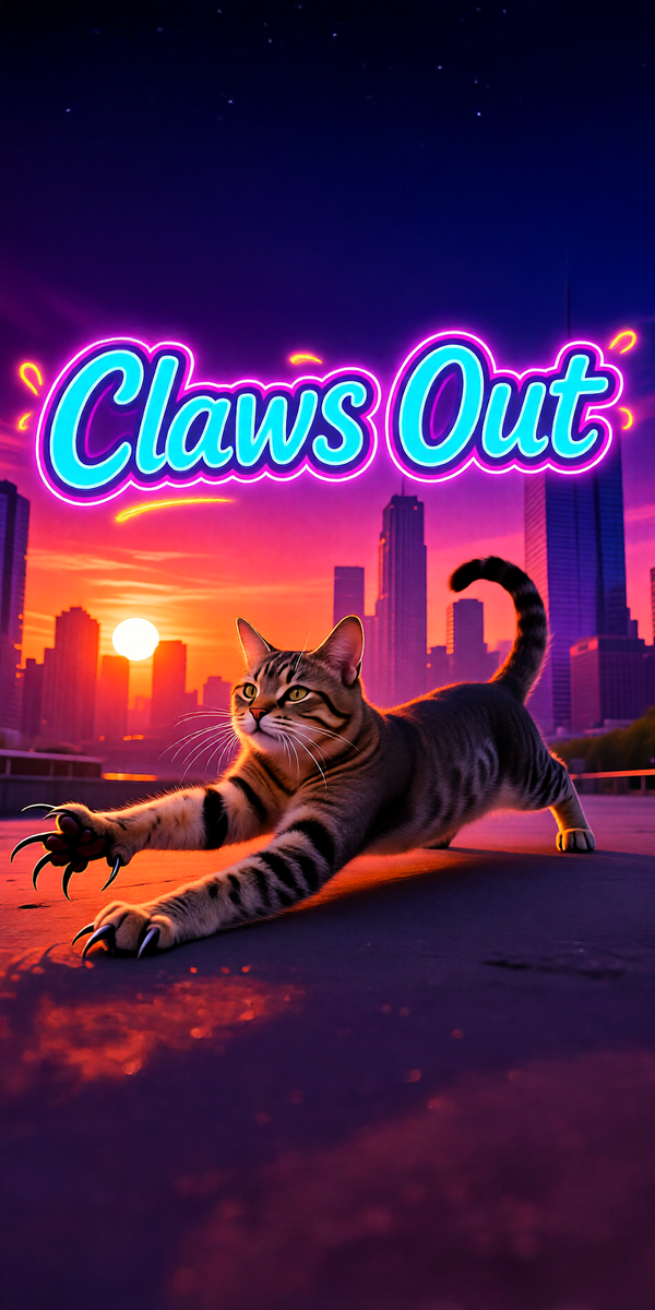 Claws Out City Cat Beach Towel – Urban Vibes Meets Lush Texture