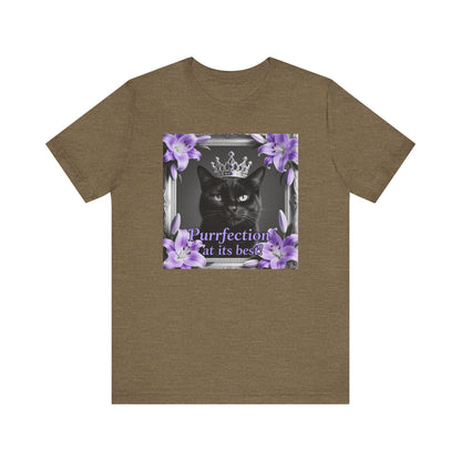 Purrfection at its best T-Shirt - Unisex Jersey Short Sleeve Tee - Royal Feline Graphic Shirt