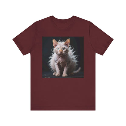 Cat Scared to Death T-Shirt - Unisex Jersey Short Sleeve Tee - Funny Startled Cat Graphic Shirt