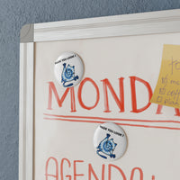 Blue Tie-Dye "Made You Look" Button Magnet – Round Design with Clear UV Cover & Magnetic Backing