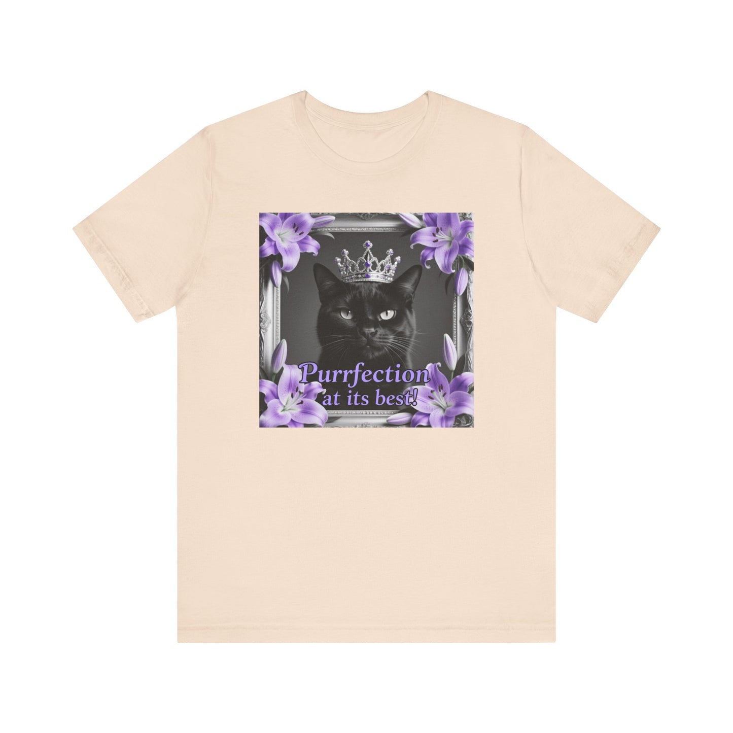 Purrfection at its best T-Shirt - Unisex Jersey Short Sleeve Tee - Royal Feline Graphic Shirt