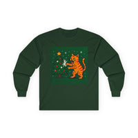 Cat vs Tree Unisex Ultra Cotton Long Sleeve Tee – Whimsical Design for Everyday Wear