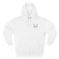 Trust No One Cat on the Edge Three-Panel Fleece Hoodie – Cozy & Stylish for Cold Days