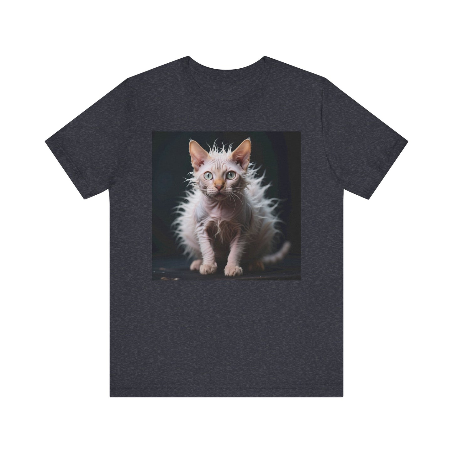Cat Scared to Death T-Shirt - Unisex Jersey Short Sleeve Tee - Funny Startled Cat Graphic Shirt
