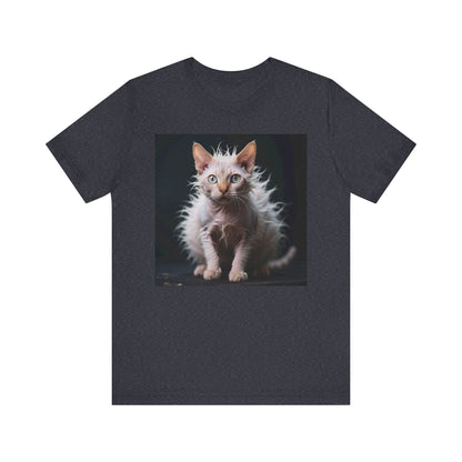 Cat Scared to Death T-Shirt - Unisex Jersey Short Sleeve Tee - Funny Startled Cat Graphic Shirt