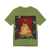 Festive Holiday Cat Unisex Jersey Short Sleeve Tee – Soft Cotton & Sustainable Design