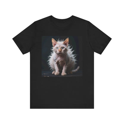 Cat Scared to Death T-Shirt - Unisex Jersey Short Sleeve Tee - Funny Startled Cat Graphic Shirt