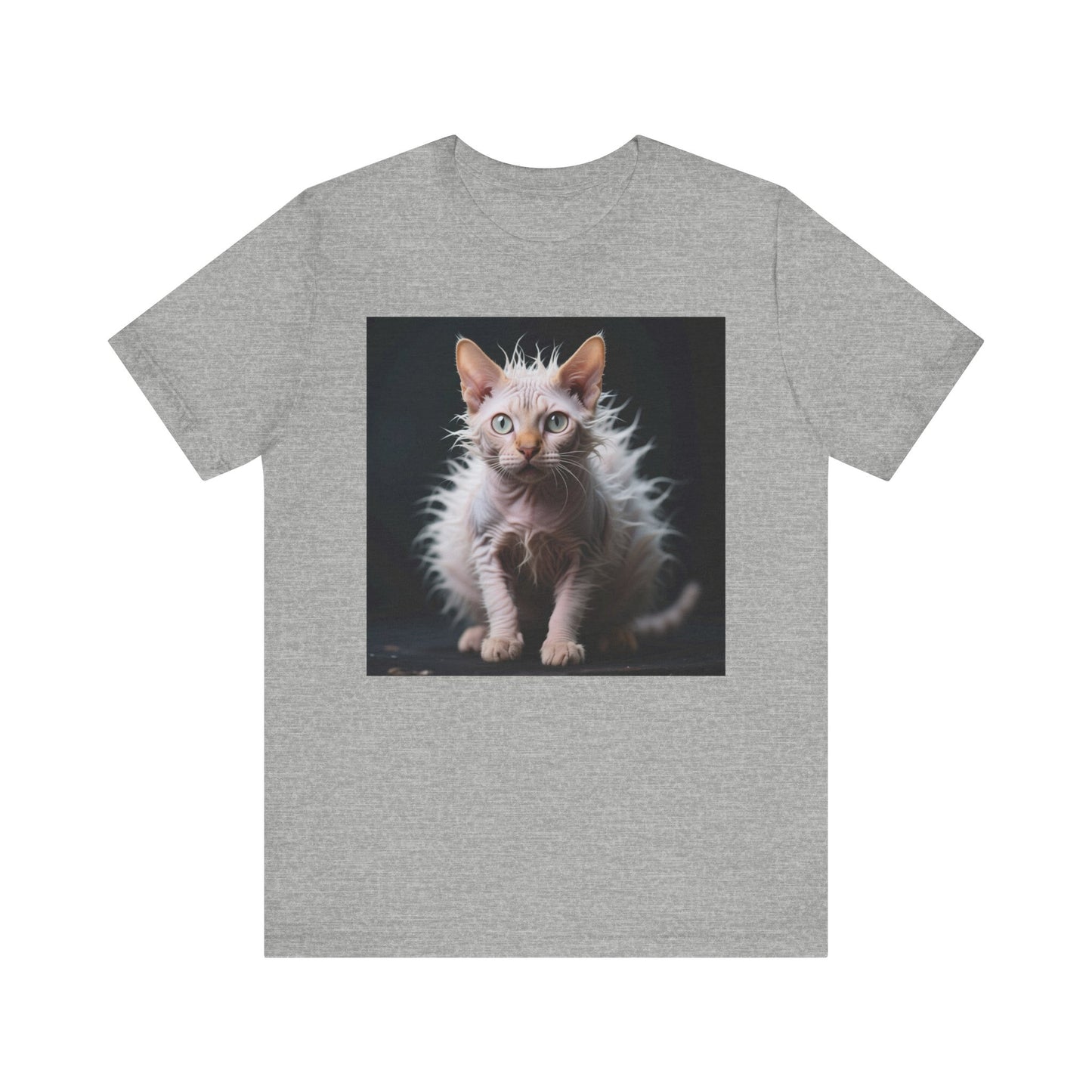 Cat Scared to Death T-Shirt - Unisex Jersey Short Sleeve Tee - Funny Startled Cat Graphic Shirt