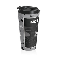 Cat Sleeping on a Keyboard Stainless Steel Travel Mug – Cat Allergic to Mornings