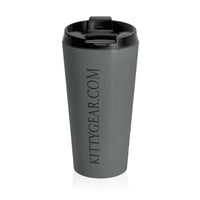 All Hail The Queen Royal Cat Pose Stainless Steel Travel Mug – Luxurious Design for Coffee & Tea Lovers