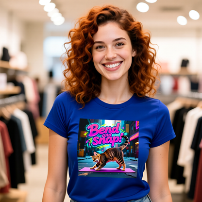 Bend and Snap Yoga Cat T-Shirt - Unisex Jersey Short Sleeve Tee - Whimsical Feline Yoga Graphic Shirt