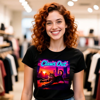 Cat Claws Out T-Shirt - Unisex Jersey Short Sleeve Tee - Playful Cat Graphic Shirt