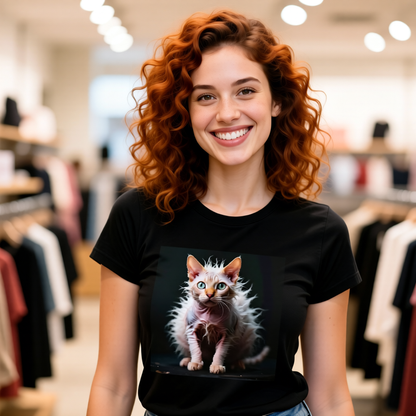 Cat Scared to Death T-Shirt - Unisex Jersey Short Sleeve Tee - Funny Startled Cat Graphic Shirt