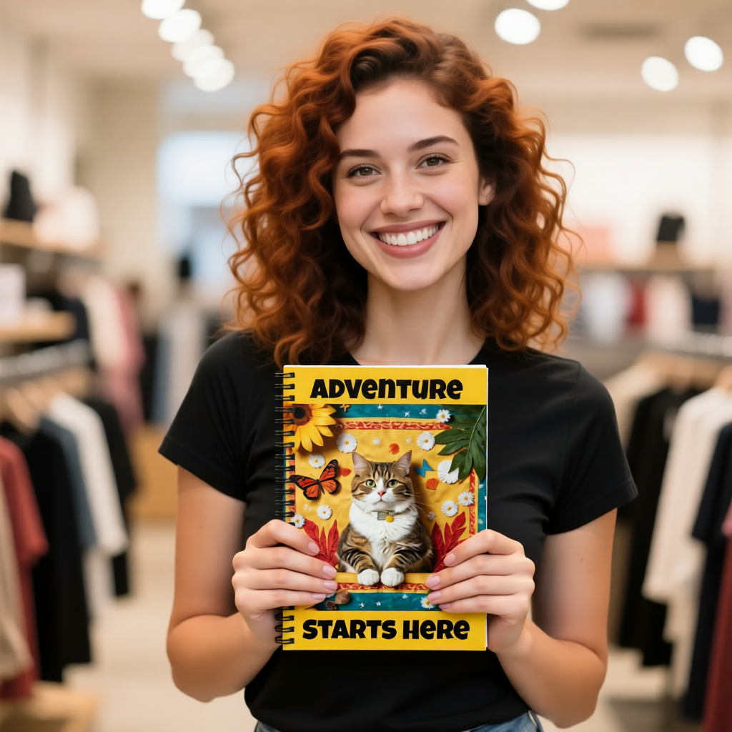 Hippie Cat Themed Ceramic Coffee Mug (11oz, 15oz) – White Ceramic with Colored Interior & Handle | Glossy Finish & Lead/BPA-Free