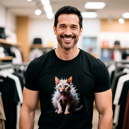 Cat Scared to Death T-Shirt - Unisex Jersey Short Sleeve Tee - Funny Startled Cat Graphic Shirt