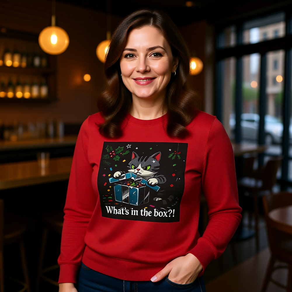 Cat Furiously Opening a Gift Unisex Ultra Cotton Long Sleeve Tee – Whimsical Design for Everyday Wear