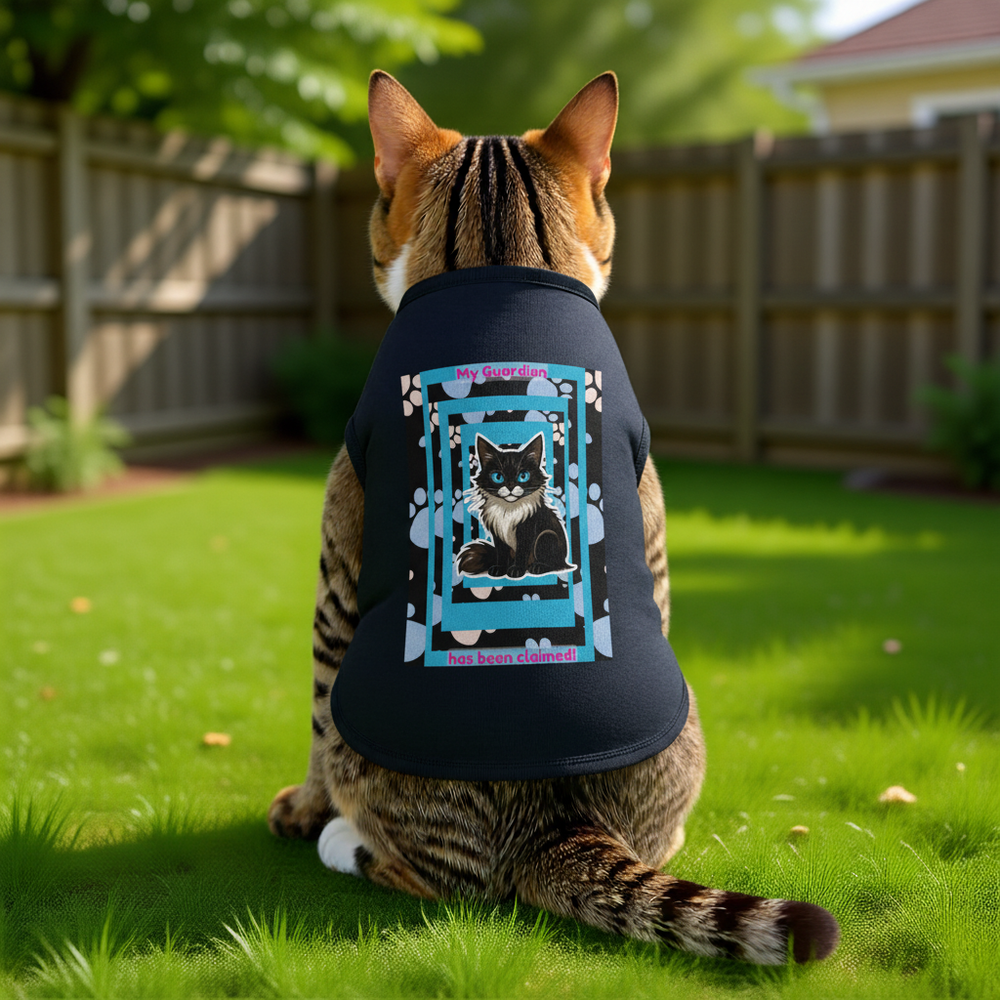 My Guardian Has Been Claimed Pet Shirt – Custom Pet Tank Top with 100% Cotton & EasyTear™ Label